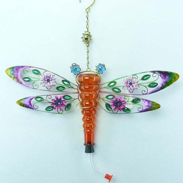 Jdm Original Design Dragonfly Metal And Glass Hummingbird Feeders